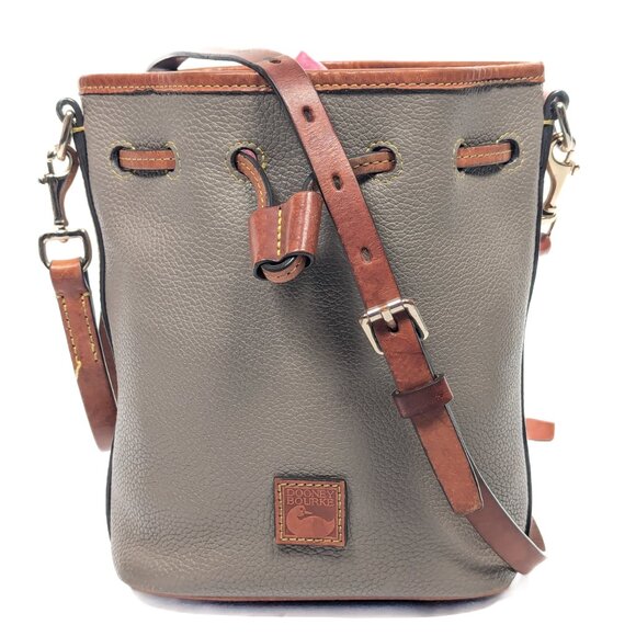 DOONEY & BOURKE Pebbled Leather Vintage Drawstring Bucket Bag - Picture 13 of 14